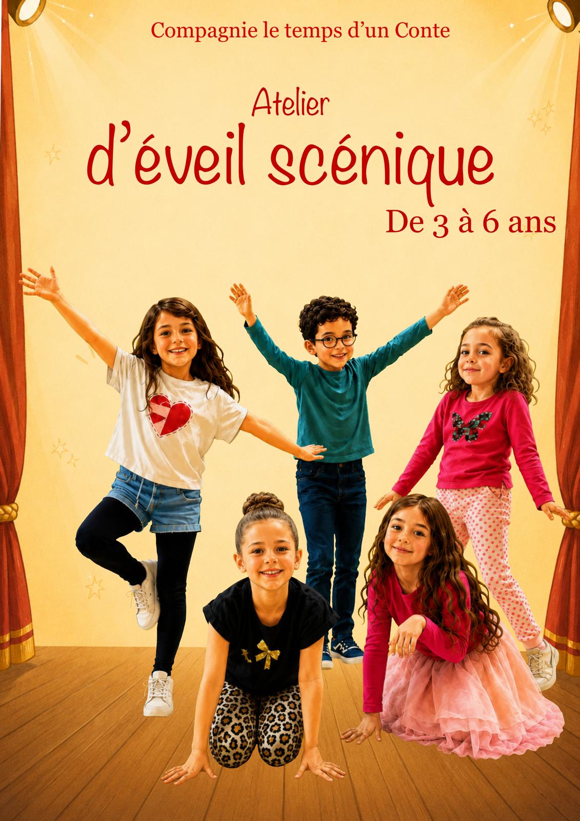 Affiche de l’atelier d’éveil scénique