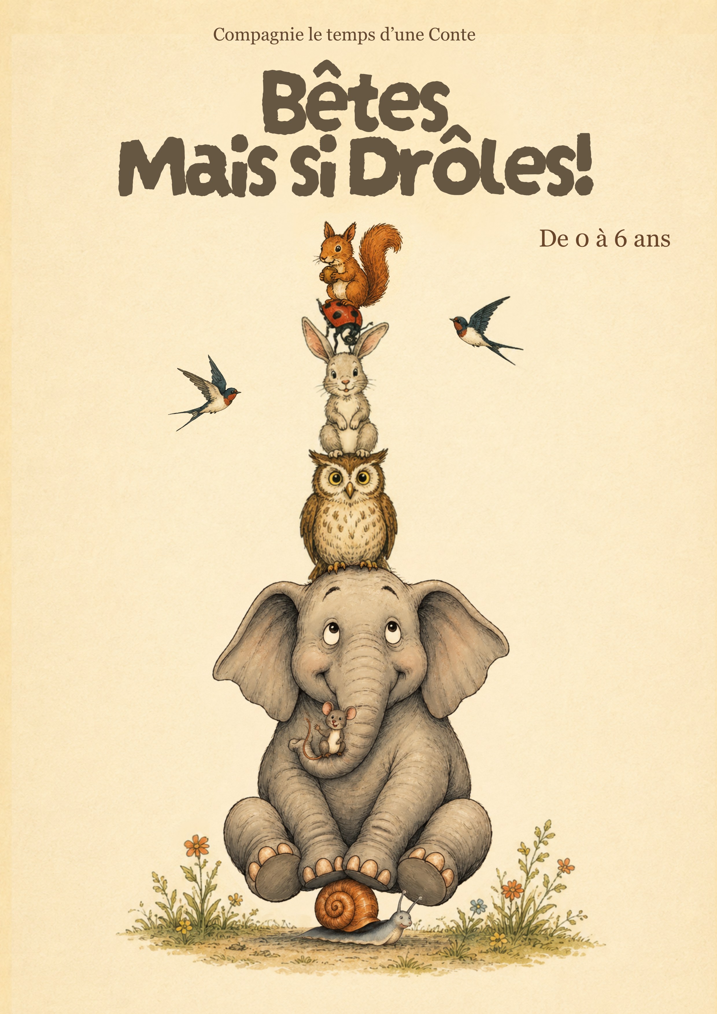 Affiche du spectacle Bêtes Mais si drôles!
