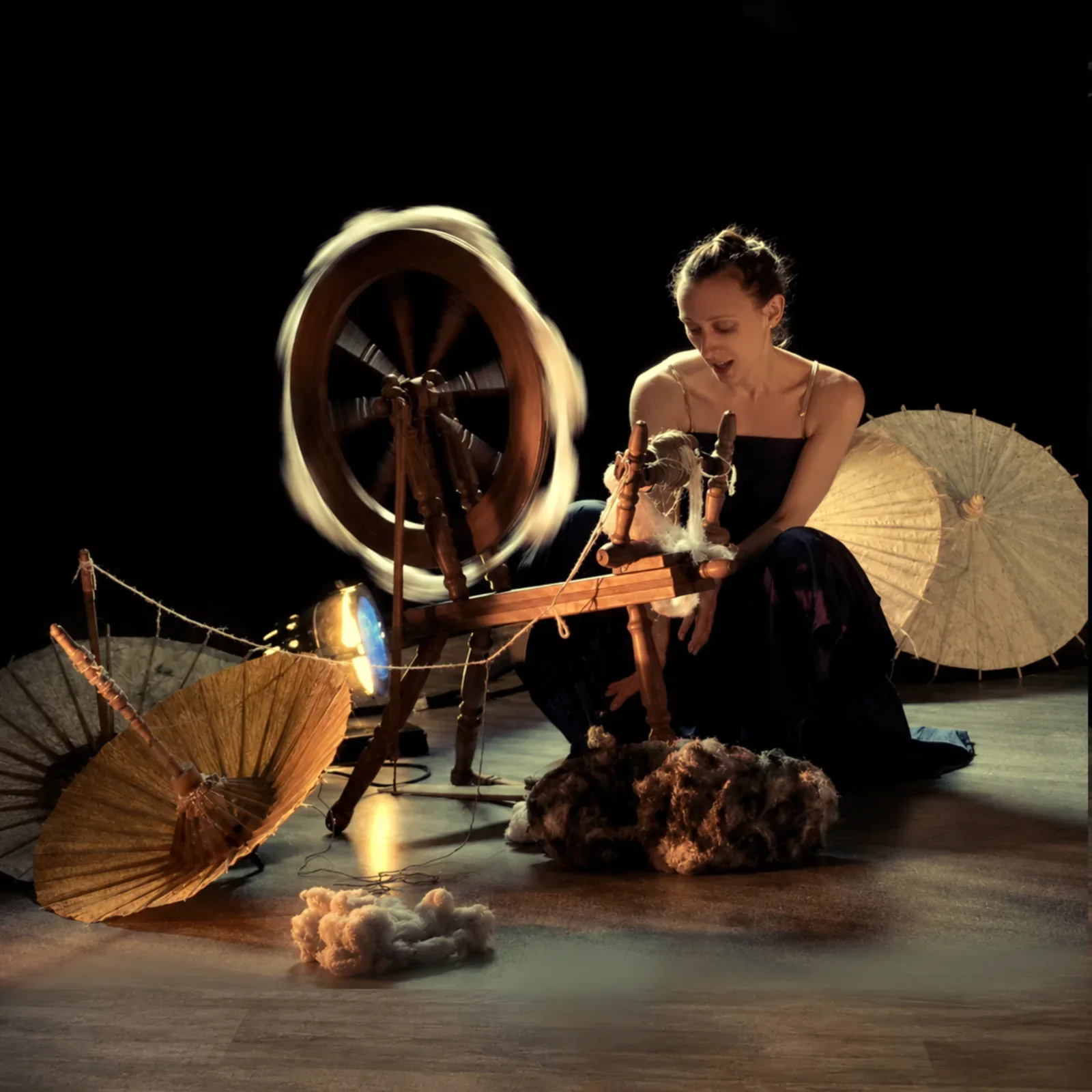 Scène du spectacle La Fileuse de Nuages